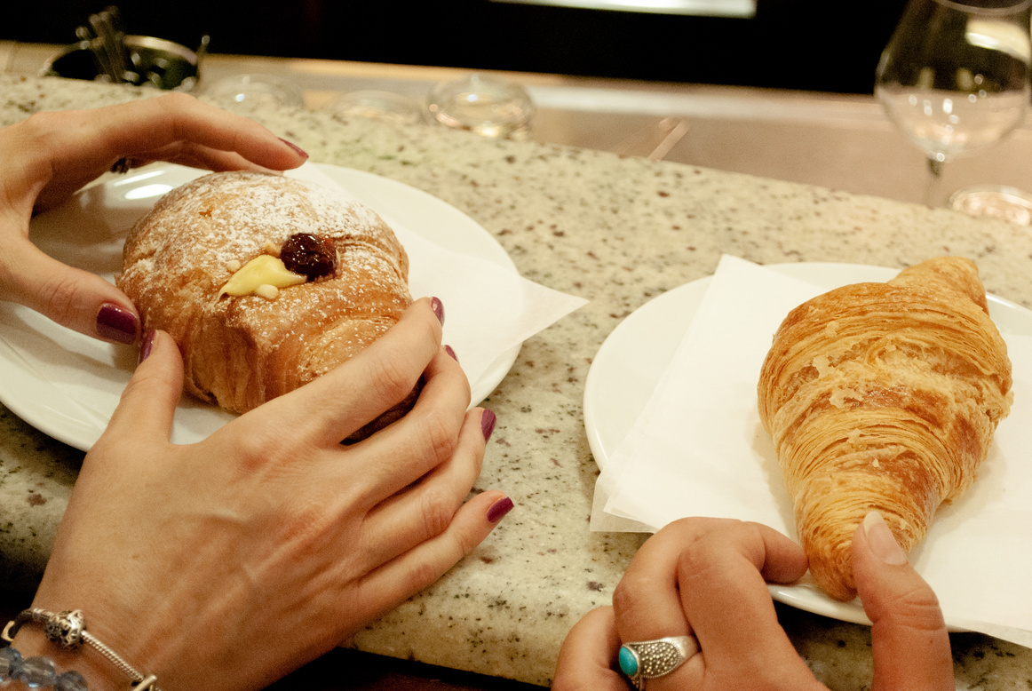 Friends Eating Croissant